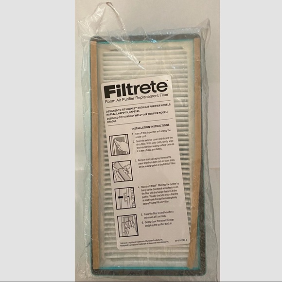 Filterete Room Air Purifier Replacement Filter for Holmes & Honeywell Models - Picture 1 of 2